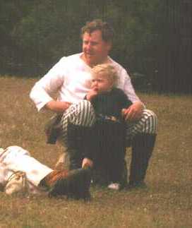 Bjarki with his daughter Taylor at the 1998 Southern Gathering