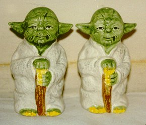 Yoda salt and pepper shakers