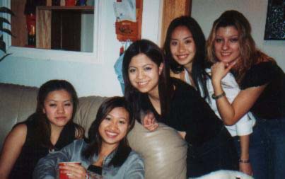 The group of 5 during our traditional xmas party (2002)