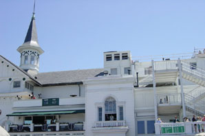 This is the outside of Church Hill Downs in Louisville, KY. 