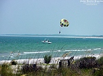 This is a picture of someone parasailing.