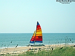 This is a sailboat sailing in the water.