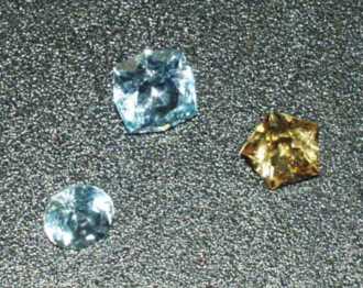 Beautifully faceted topazes