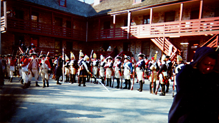 Forming up in front of the Old Hessian Barracks on a brisk December morning.