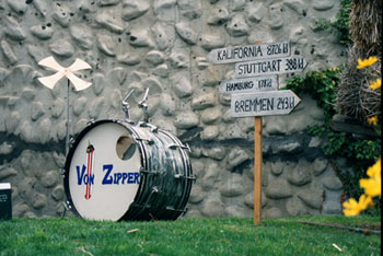 Drum on lawn