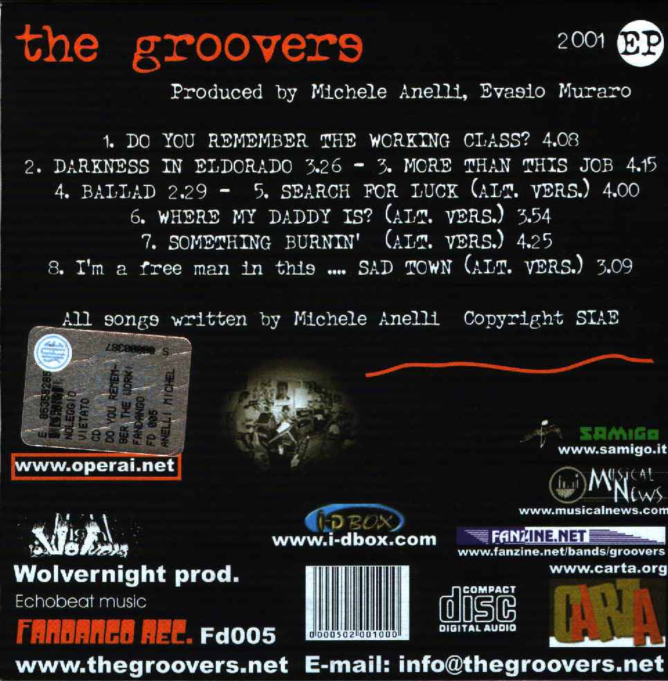 Retro copertina Cd "Do you remember the working class?"