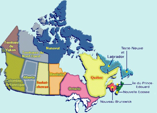 Carte du Canada