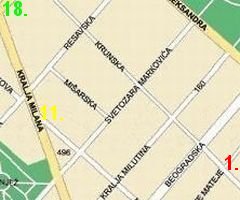 Klikni mapu za razgledanje Vracara - Click map for Vracar sightseeing!