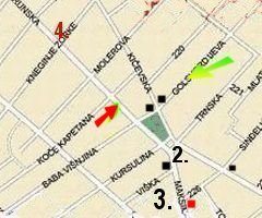Klikni mapu za razgledanje Vracara - Click map for Vracar sightseeing!