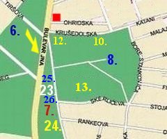 Klikni mapu za razgledanje Vracara - Click map for Vracar sightseeing!