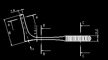 A free-hand sketch of the mirror