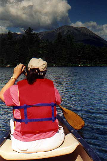 Daicey Pond with Mt. Katadhin and the Hunt Trail in the background