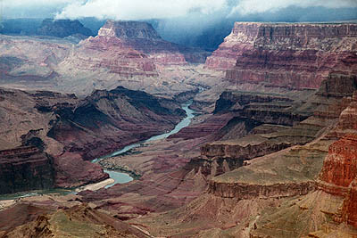 A stormy Grand Canyon