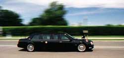 George W. Bush in the Presidential limo