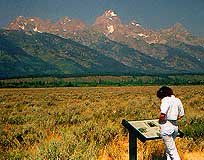 Angie contemplates Grand Teton