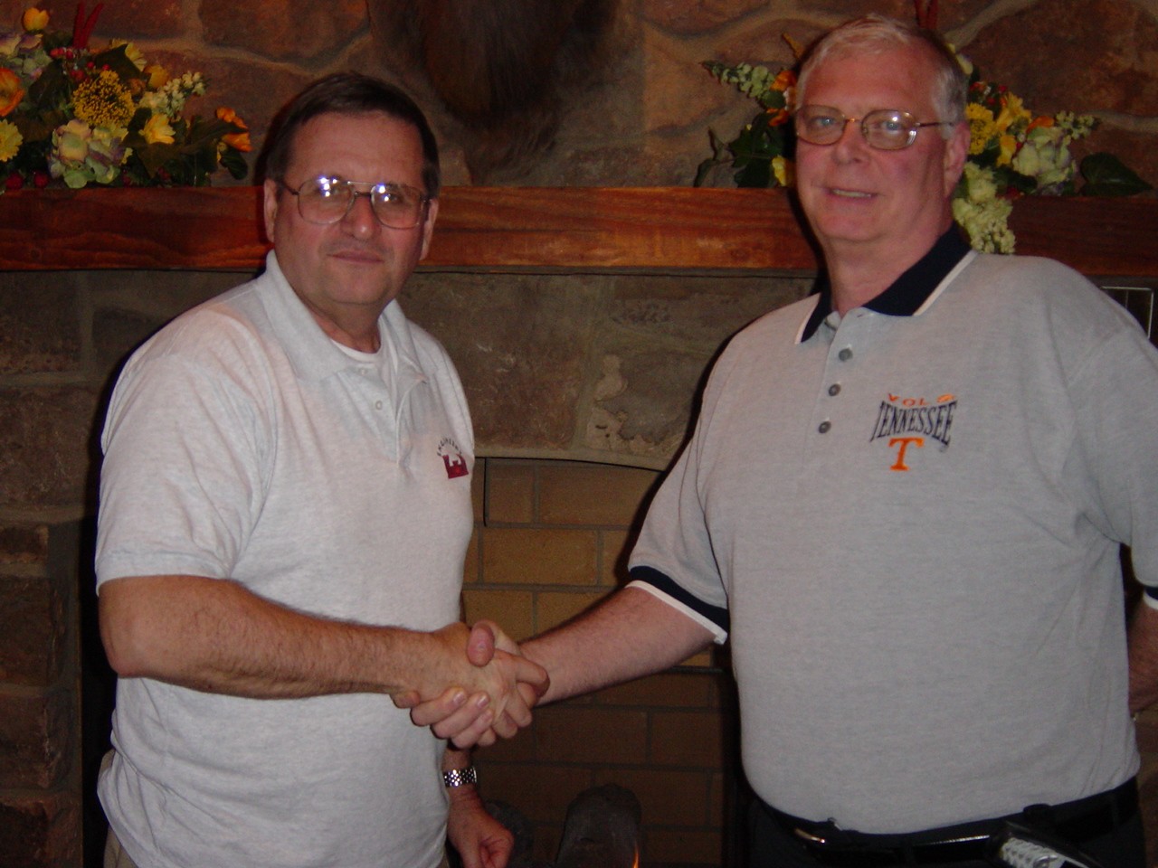 Thanks to the chapter's website, Len Ignatowski (l) and Dick Lavender were reunited. Photo by Daniel Ignatowski