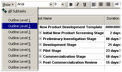 Ejemplo de herramienta para planificación y seguimiento de 
  proyectos informáticos. Microsoft Project