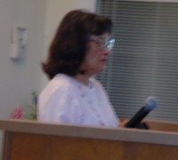 Ofelia Santoya speaking April 19, 2002