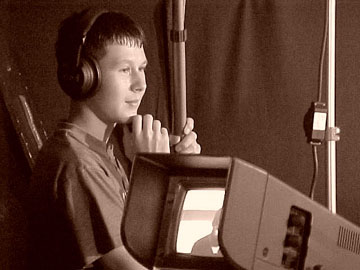 Pausing for thought during a hectic Shelley Telly live broadcast.