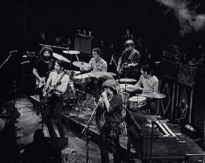 The Grateful Dead of 1971: Jerry; Bobby; Billy; Pigpen (Ron); Phil & Mickey! And of course, Bobby & Otis the Dog! (mouse-over view)