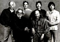 The Grateful Dead of the mid-1990s: Billy Kreutzmann; Jerry Garcia; Bob Weir; Vince Welnick; Phil Lesh; Mickey Hart.