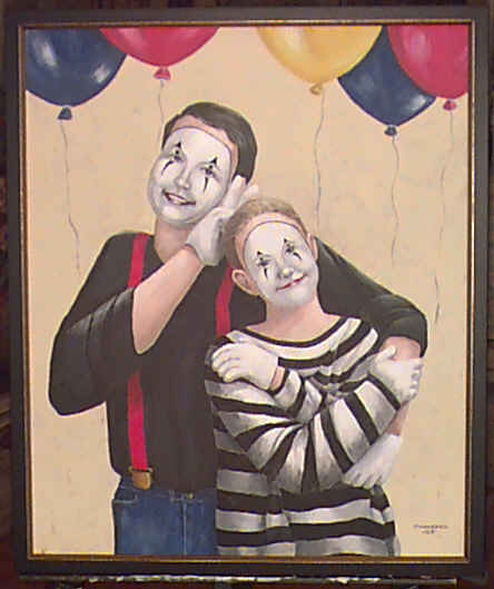Mimes playing