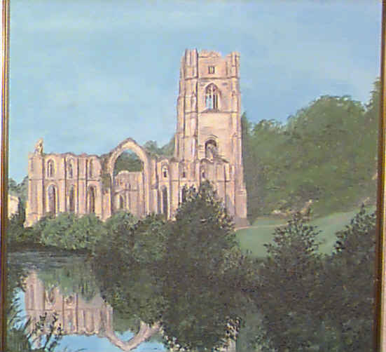 Closeup of Fountains Abbey