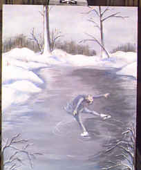 Outside figure skating practice