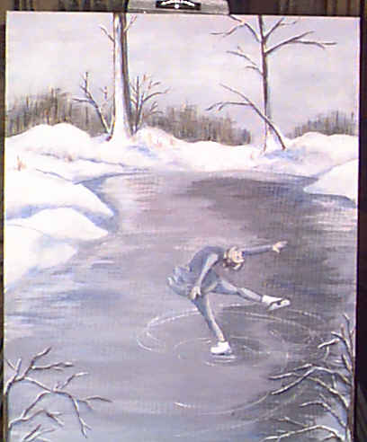 Outside figure skating practice