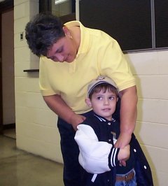 Louise Atkins and Grandson, R.J.
