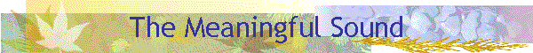 The Meaningful Sound