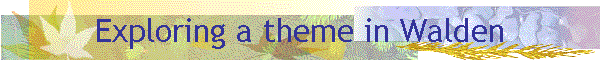 Exploring a theme in Walden