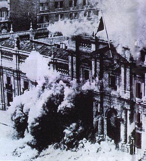 La Moneda on September 11, 1973