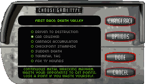 Network Race Selection Menu