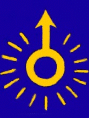 symbol of the planet Uranus, with rays all around (irradiated)