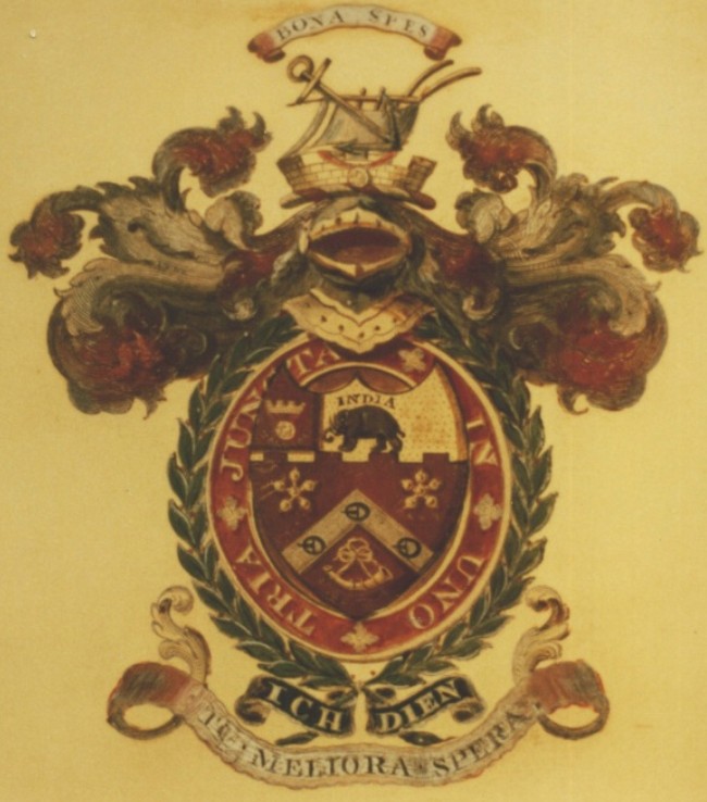arms of Sir Rufane Donkin (from the Bath stall plate)