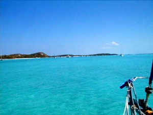 Heading down towards Stocking Island and Georgetown, Great Exuma