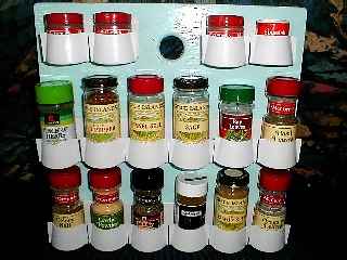 Spice Rack on Back of Settee Storage Bin