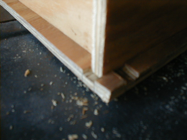 Showing how it is held together (with addition of glue and nails).