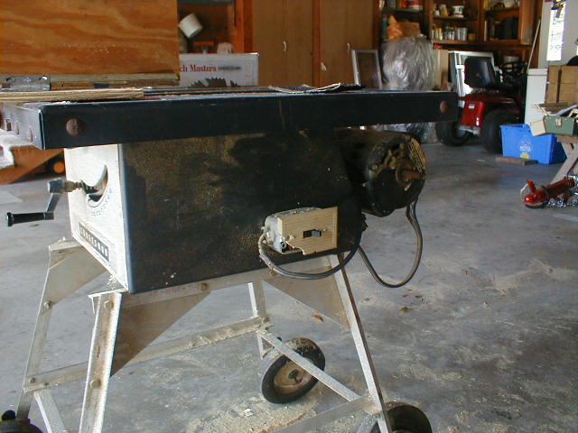 Another view of the table saw.
