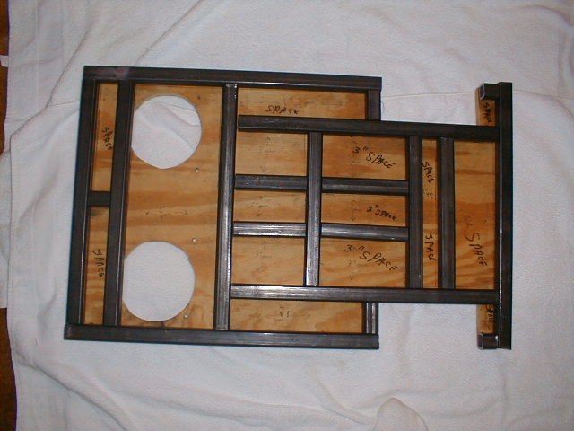 the frame ready to be welded