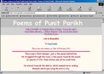 Click here to read the poems of Punit Parikh from Pune India.