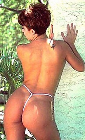 A rear view of a G-string