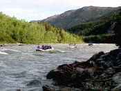 Rafts on the Nenama River at Denali
