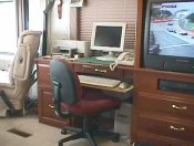 Desk with 27 inch TV/Entertainment Center in lieu of Recliner Chair