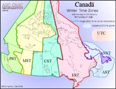 Standard Time Zones