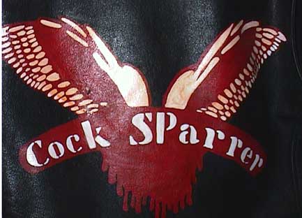mikes badass leather, painted by trish