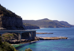 Road along south coast near Wollongong