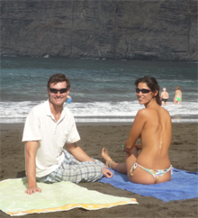 admiring natural beauty at Los Gigantes