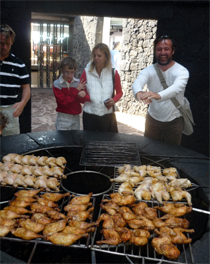 BBQ using volcanic heat